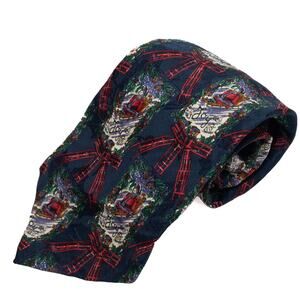 Robert Talbott Christmas Designer 100% Silk Neck Tie Necktie